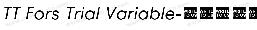 TT Fors Trial Variable字体转换